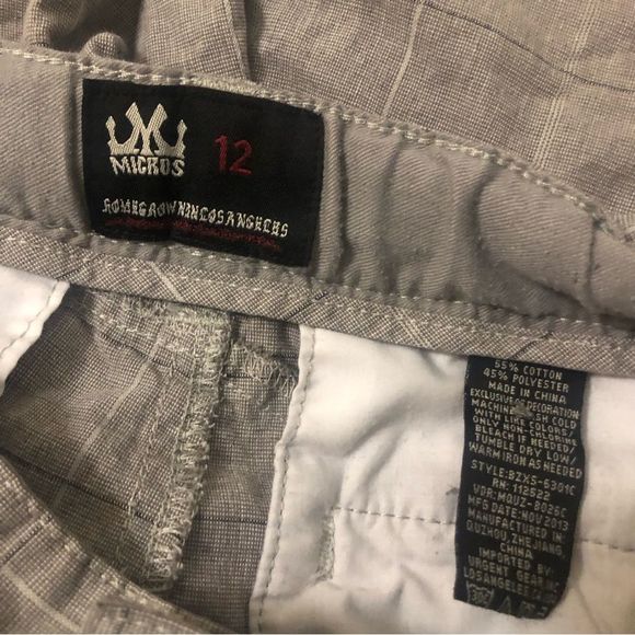 Micros Boy Walking Shorts Size 12 Gray - Picture 3 of 4